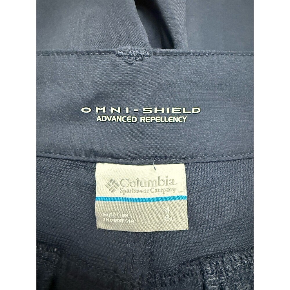 Columbia Womens Omni-Shield Cargo Hiking Shorts Navy Blue Size 4 - Picture 4 of 4